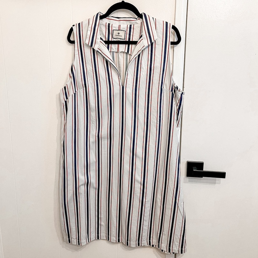 Tuckernuck Striped Mini Dress - White, Red, Blue - Picture 3 of 13